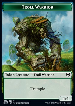 Troll Warrior Token (Green 4/4) - Kaldheim: Extras (Token) [XKHM-T16]