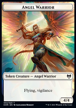 Angel Warrior Token (W 4/4 Vigilance) // Treasure Token - Kaldheim: Extras (Token) [XKHM-T 2/19]