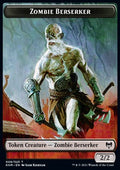 Zombie Berserker Token (B 2/2) // Human Warrior Token (W 1/1) - Kaldheim: Extras (Token) [XKHM-T 9/3]