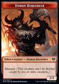 Demon Berserker Token (R 2/3) // Elf Warrior Token (G 1/1) - Kaldheim: Extras (Token) [XKHM-T 10/15]