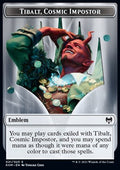 Tibalt, Cosmic Impostor Emblem // Elf Warrior Token (G 1/1) - Kaldheim: Extras (Token) [XKHM-T 21/15]