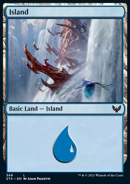 Island (V.1) - Strixhaven: School of Mages: Extras (Land) [XSTX-368]