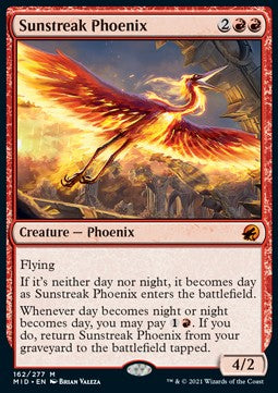 Sunstreak Phoenix - Innistrad: Midnight Hunt (Mythic) [MID-162]