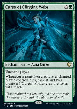 Curse of Clinging Webs (V.1) - Commander: Innistrad: Midnight Hunt (Rare) [MIC-25]