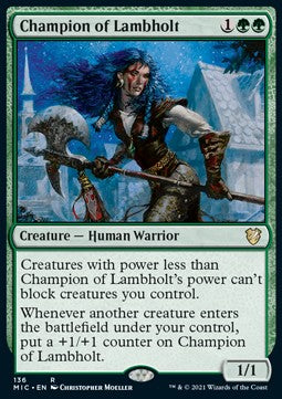 Champion of Lambholt - Commander: Innistrad: Midnight Hunt (Rare) [MIC-136]
