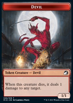Devil Token (Red 1/1) - Innistrad: Midnight Hunt: Extras (Token) [XMID-T06]