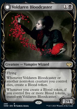 Voldaren Bloodcaster // Bloodbat Summoner (V.1) - Innistrad: Crimson Vow: Extras (Rare) [XVOW-298]