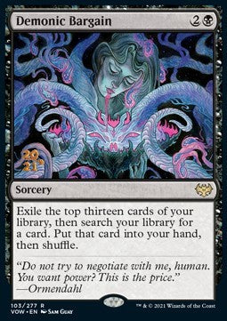 Demonic Bargain (V.1) - Innistrad: Crimson Vow: Promos (Rare) [PVOW-103]
