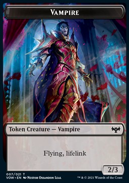 Vampire Token (Black 2/3) - Innistrad: Crimson Vow: Extras (Token) [XVOW-T07]