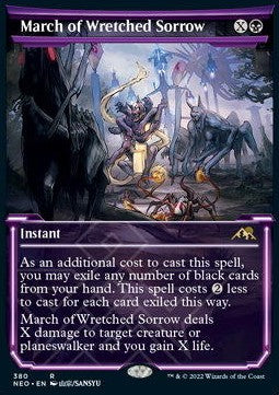 March of Wretched Sorrow (V.1) - Kamigawa: Neon Dynasty: Extras (Rare) [XNEO-380]