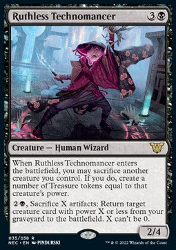 Ruthless Technomancer (V.1) - Commander: Kamigawa: Neon Dynasty (Rare) [NEC-35]