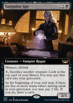Sanguine Spy - Streets of New Capenna: Extras (Rare) [XSNC-420]