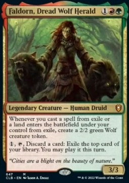 Faldorn, Dread Wolf Herald (V.1) - Commander Legends: Battle for Baldur's Gate: Extras (Mythic) [XCLB-647]