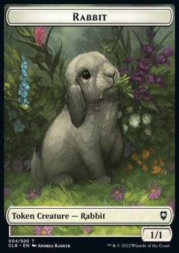 Rabbit Token (White 1/1) - Commander Legends: Battle for Baldur's Gate: Extras (Token) [XCLB-T04]