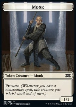 Monk Token (W 1/1 Prowess) // Spider Token (G 1/2) - Double Masters 2022: Extras (Token) [X2X2-T 6/18]