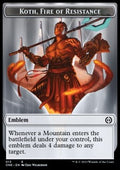 Koth, Fire of Resistance Emblem - Phyrexia: All Will Be One: Extras (Token) [XONE-T13]