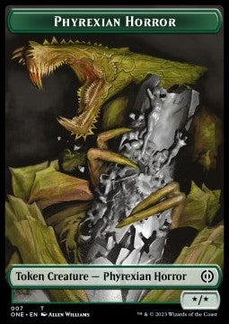 Phyrexian Horror Token (Green */*) - Phyrexia: All Will Be One: Extras (Token) [XONE-T7]
