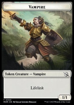 Vampire Token (White 1/1 Lifelink) - March of the Machine: Extras (Token) [XMOM-T3]