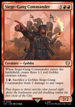 Siege-Gang Commander - Commander: The Lord of the Rings: Tales of Middle-earth (Rare) [LTC-228]