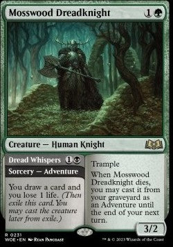 Mosswood Dreadknight // Dread Whispers - Wilds of Eldraine (Rare) [WOE-231]