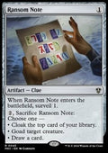 Ransom Note (V.1) - Commander: Murders at Karlov Manor (Rare) [MKC-45]