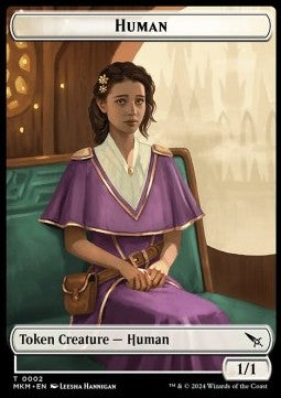 Human Token (W 1/1) // Ogre Token (R 3/3) - Murders at Karlov Manor: Tokens (Token) [TMKM-CT 2/14]