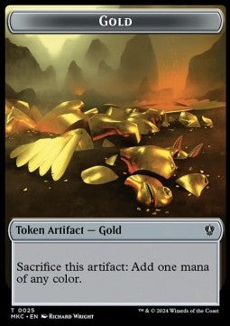 Gold Token // Lightning Rager Token (R 5/1) - Murders at Karlov Manor: Tokens (Token) [TMKM-CT 25/13]