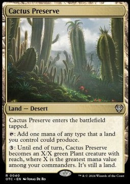 Cactus Preserve - Commander: Outlaws of Thunder Junction (Rare) [OTC-40]